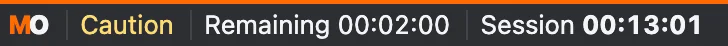 Info bar with sample data