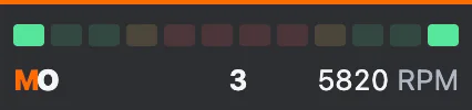 Shift lights with sample data
