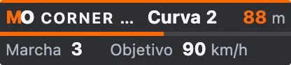 Corner Coach con datos de ejemplo