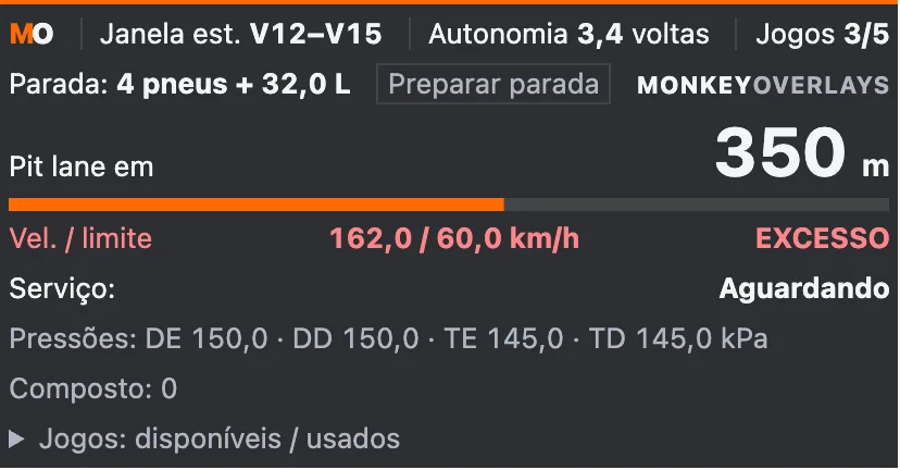 Assistente de box com dados de exemplo